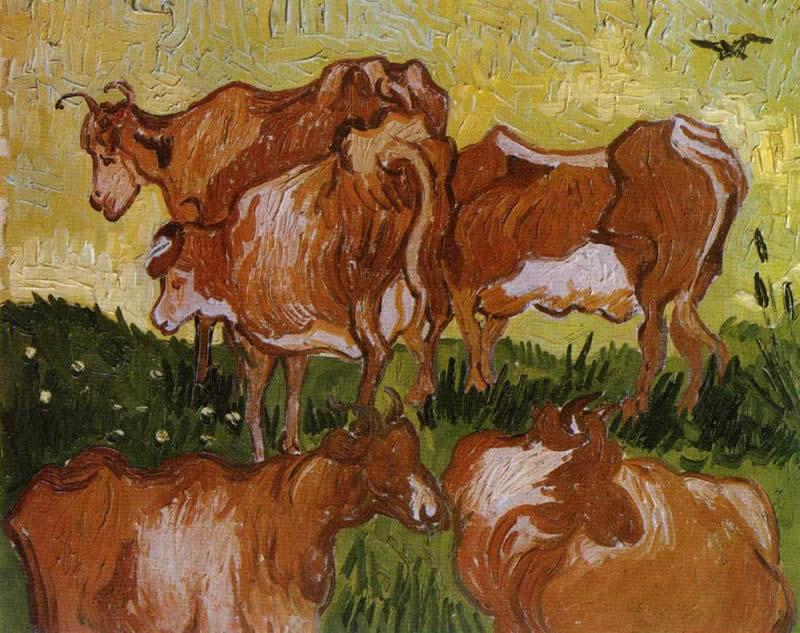 Vincent van Gogh Cows
